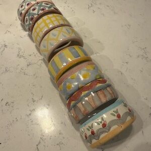 MacKenzie-Childs mixed pattern Ceramic Napkin holders